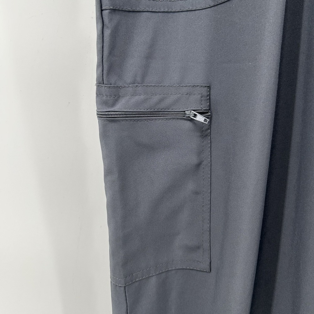ScrubAid Womens 2XL Gray 4 Way Stretch Tapered Cargo Scrub Pants‎ Healthcare - Picture 5 of 13
